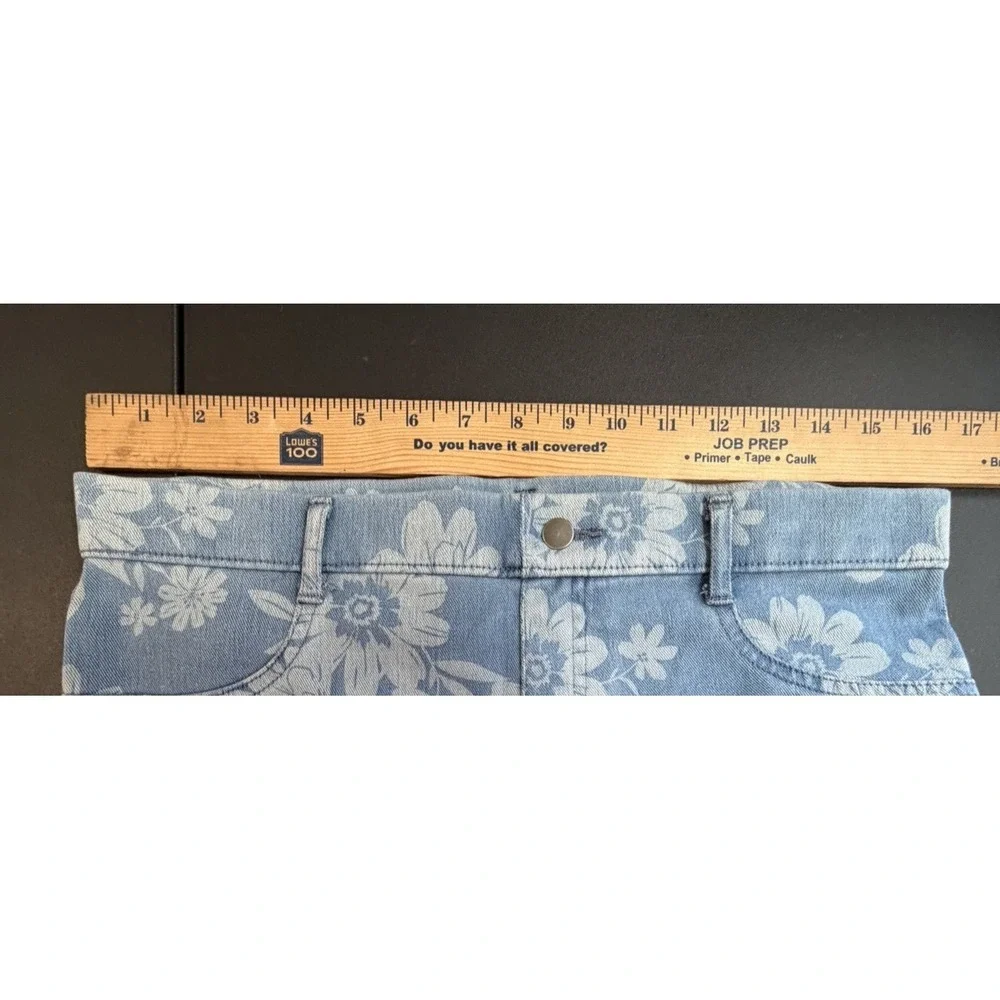 Time And Tru‎ Women's High Rise Jeggings Pants Stretch Floral Denim L(12-14)